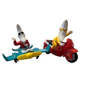 Lot of 2 McDonald's Mac‎ Tonight On A Plane & Motorcycle 1988 Toys, Happy Meals